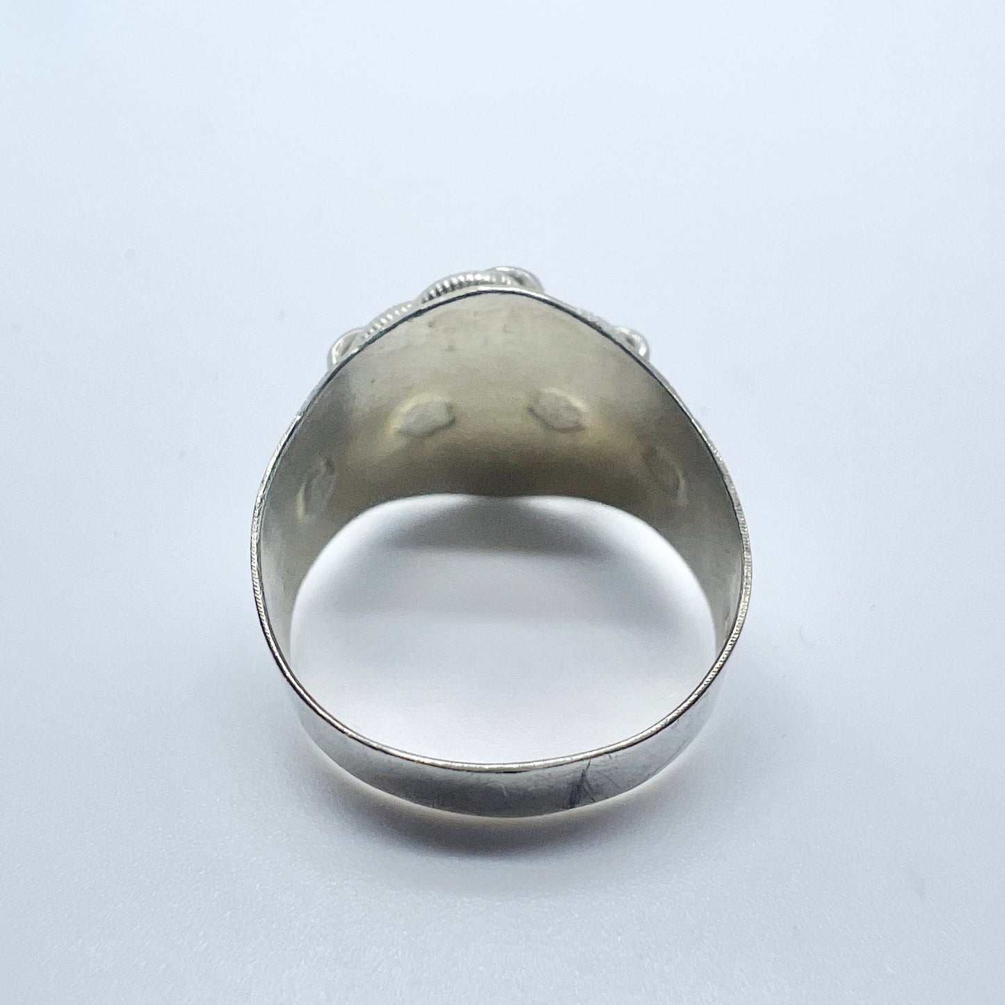 Bernhard Herz, Sweden 1904. Antique Silver Traditional Sami Laplander Ring.