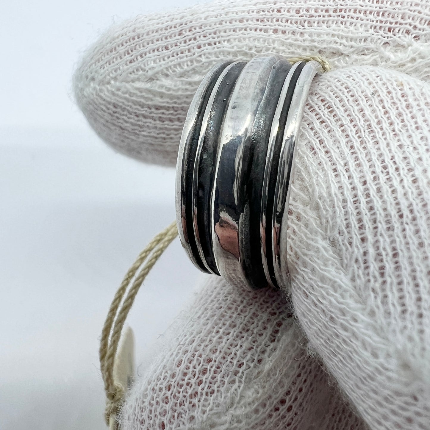 Bengt Hallberg, Sweden. Vintage Sterling Silver Migration Period Museum Copy Ring.