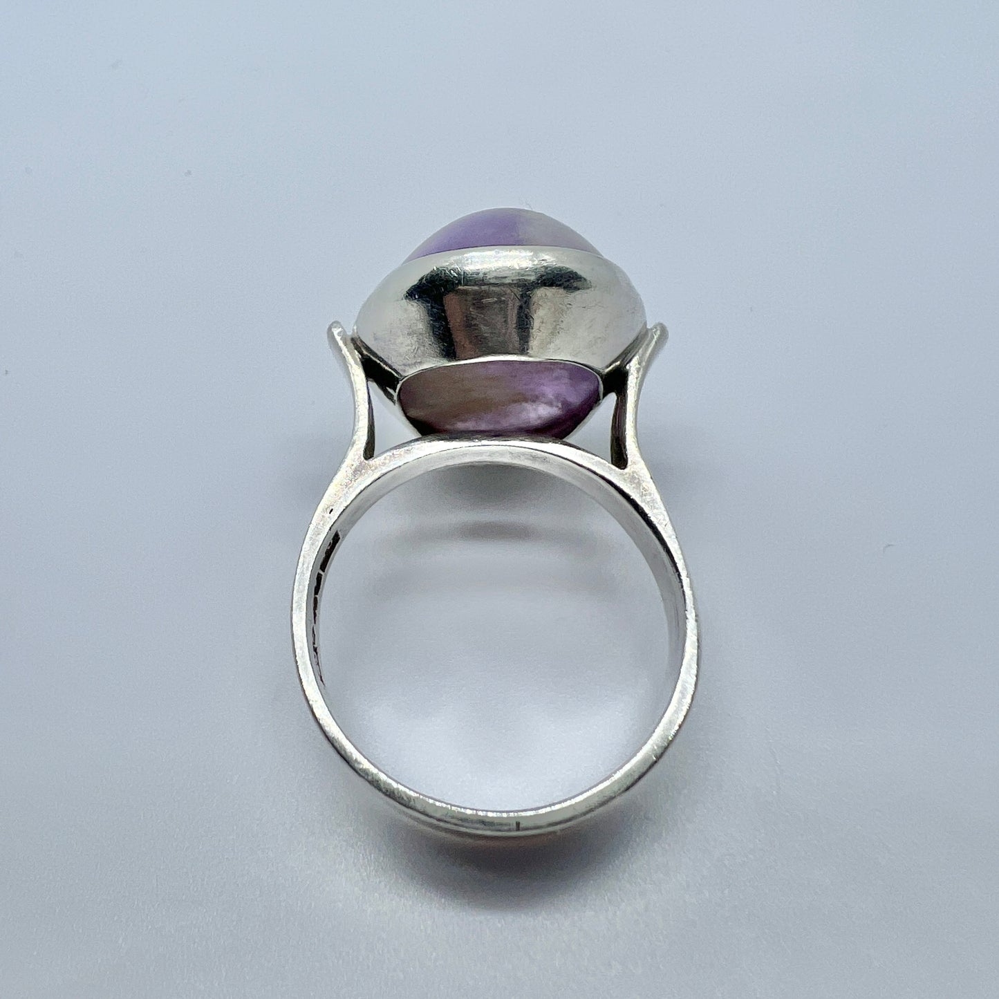 Kaplan, Sweden 1967. Vintage Sterling Silver Amethyst Ring.