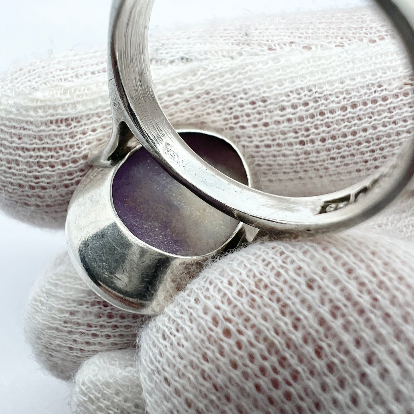 Kaplan, Sweden 1967. Vintage Sterling Silver Amethyst Ring.