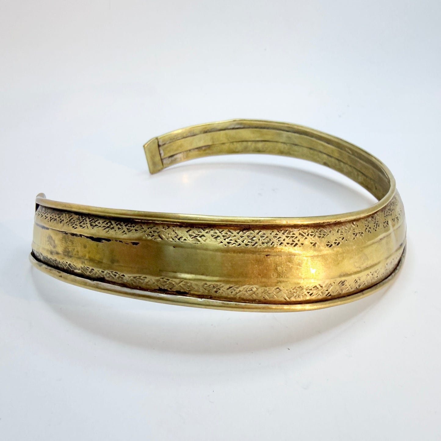 Vintage / Antique Brass Neck-cuff Necklace.