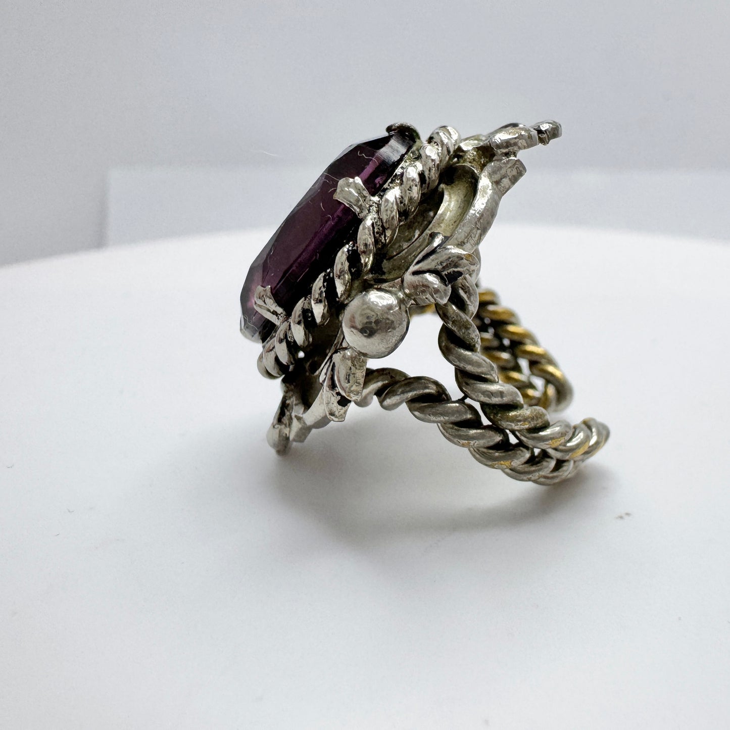 Germany US Zone. Vintage Costume Jewelry Ring.