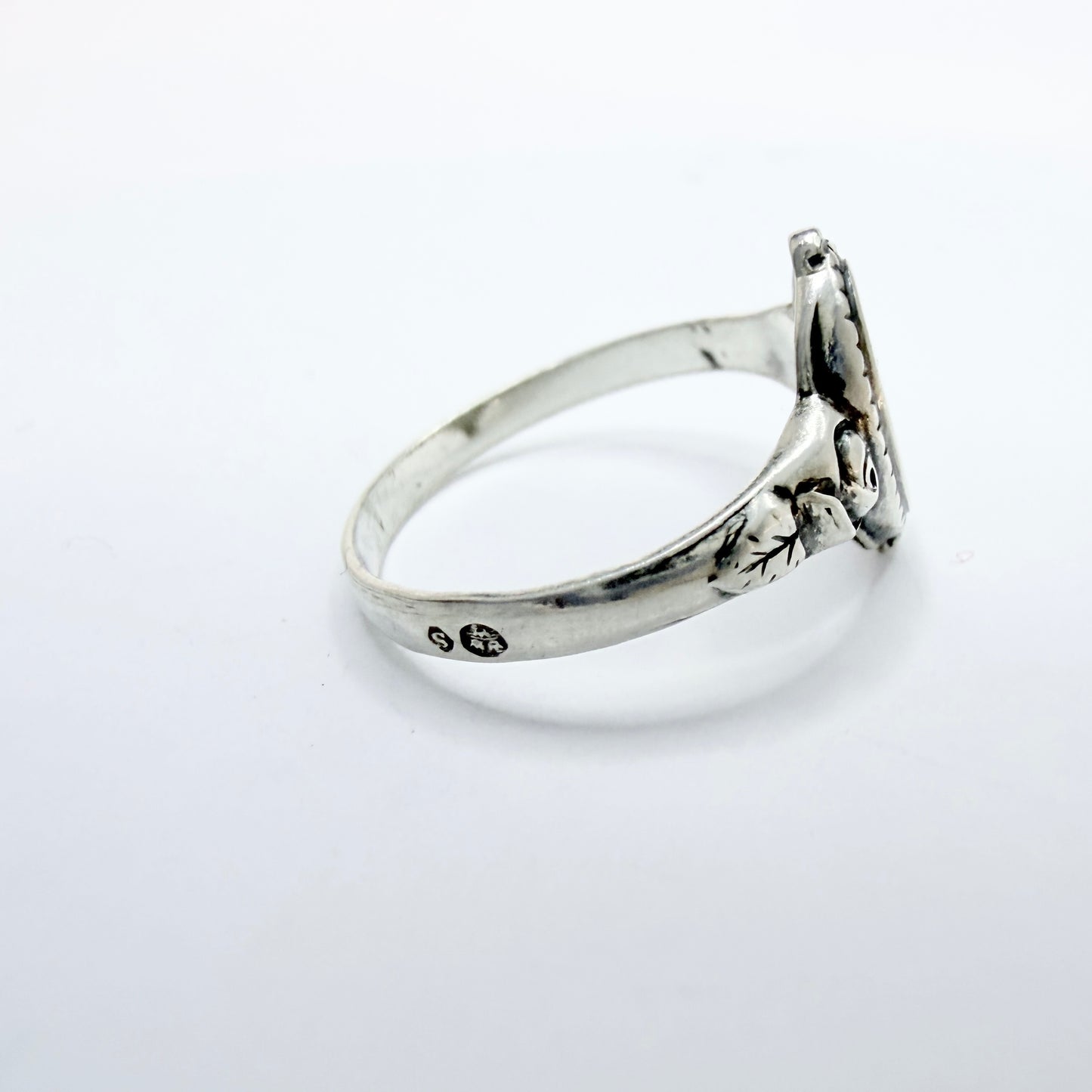 Vintage c 1950s. Vintage Sterling Silver Female Signet Ring