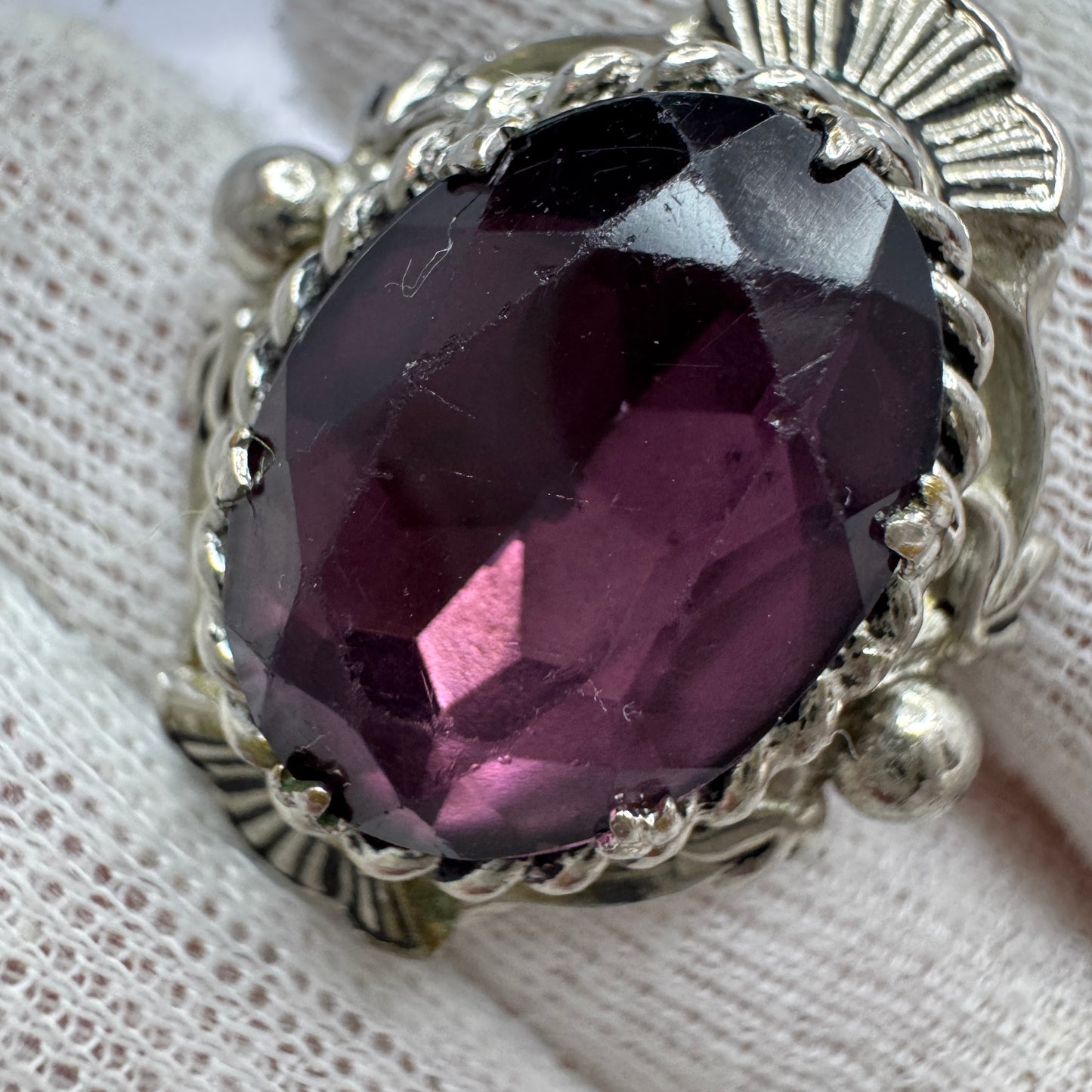 Germany US Zone. Vintage Costume Jewelry Ring.