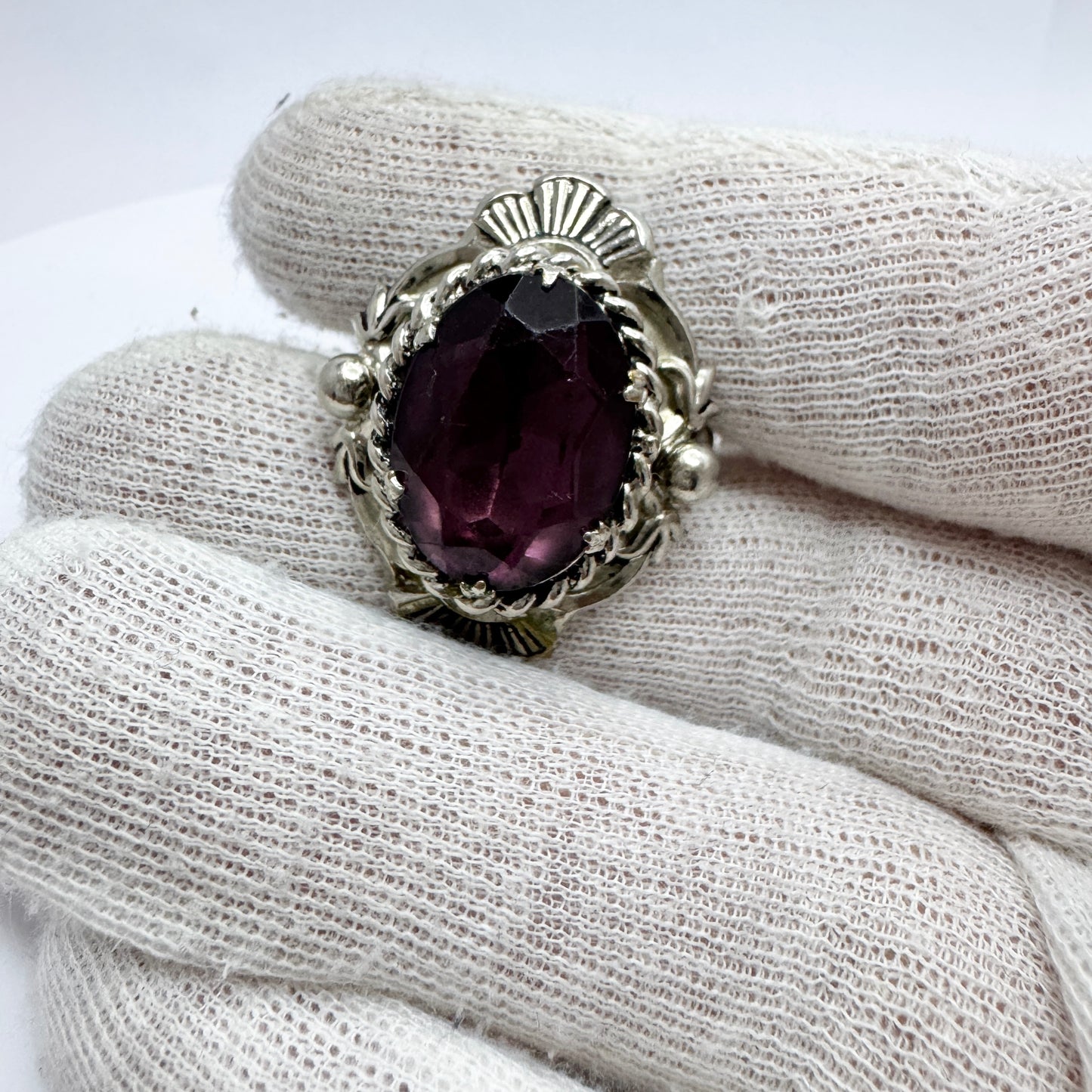 Germany US Zone. Vintage Costume Jewelry Ring.