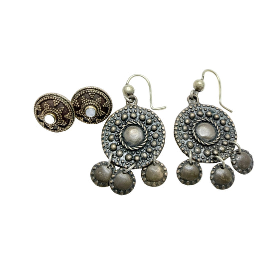 Two Pair of Bronze Earrings. Prob. Scandinavia.