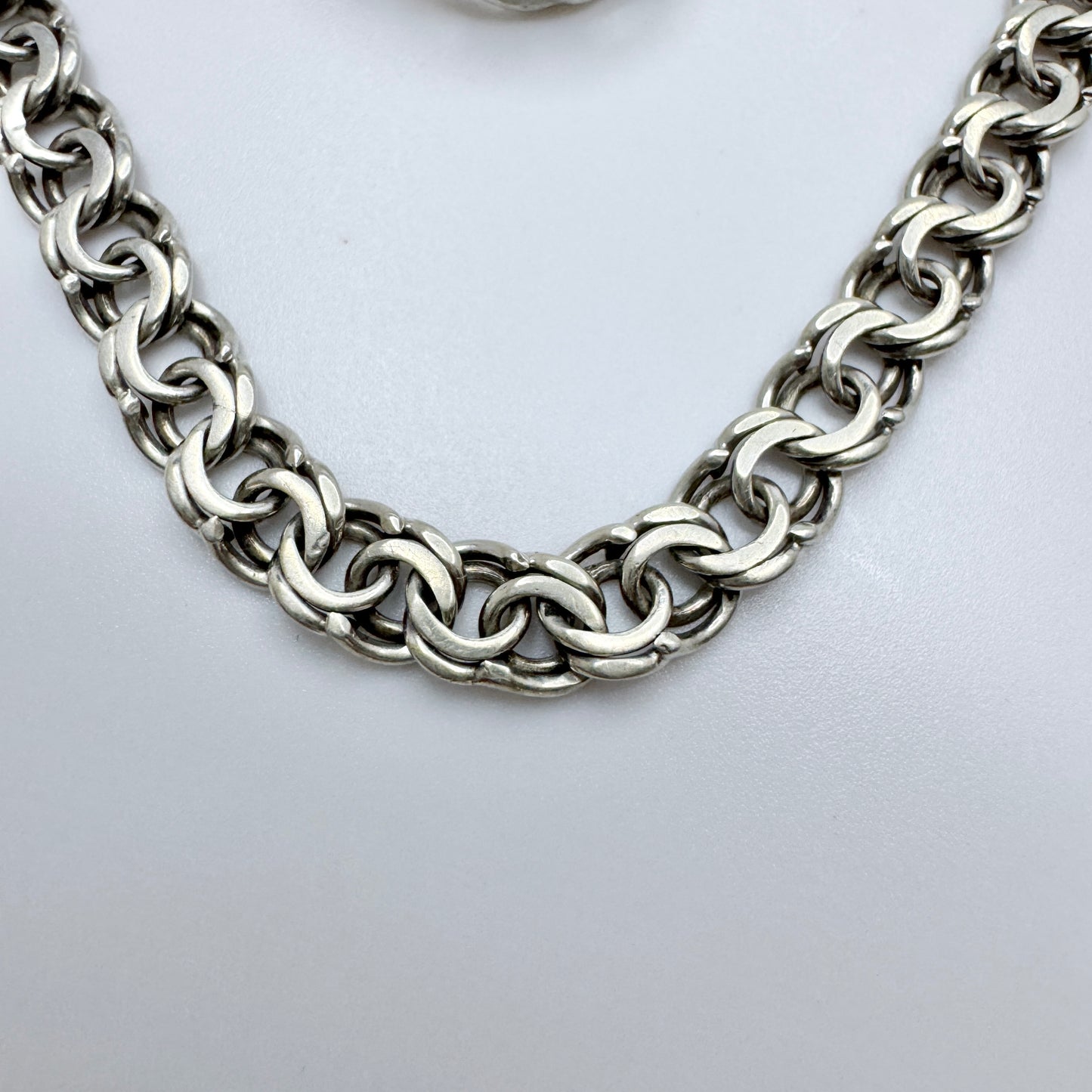 Vintage Solid Silver Bismarck Ring + Bracelet.