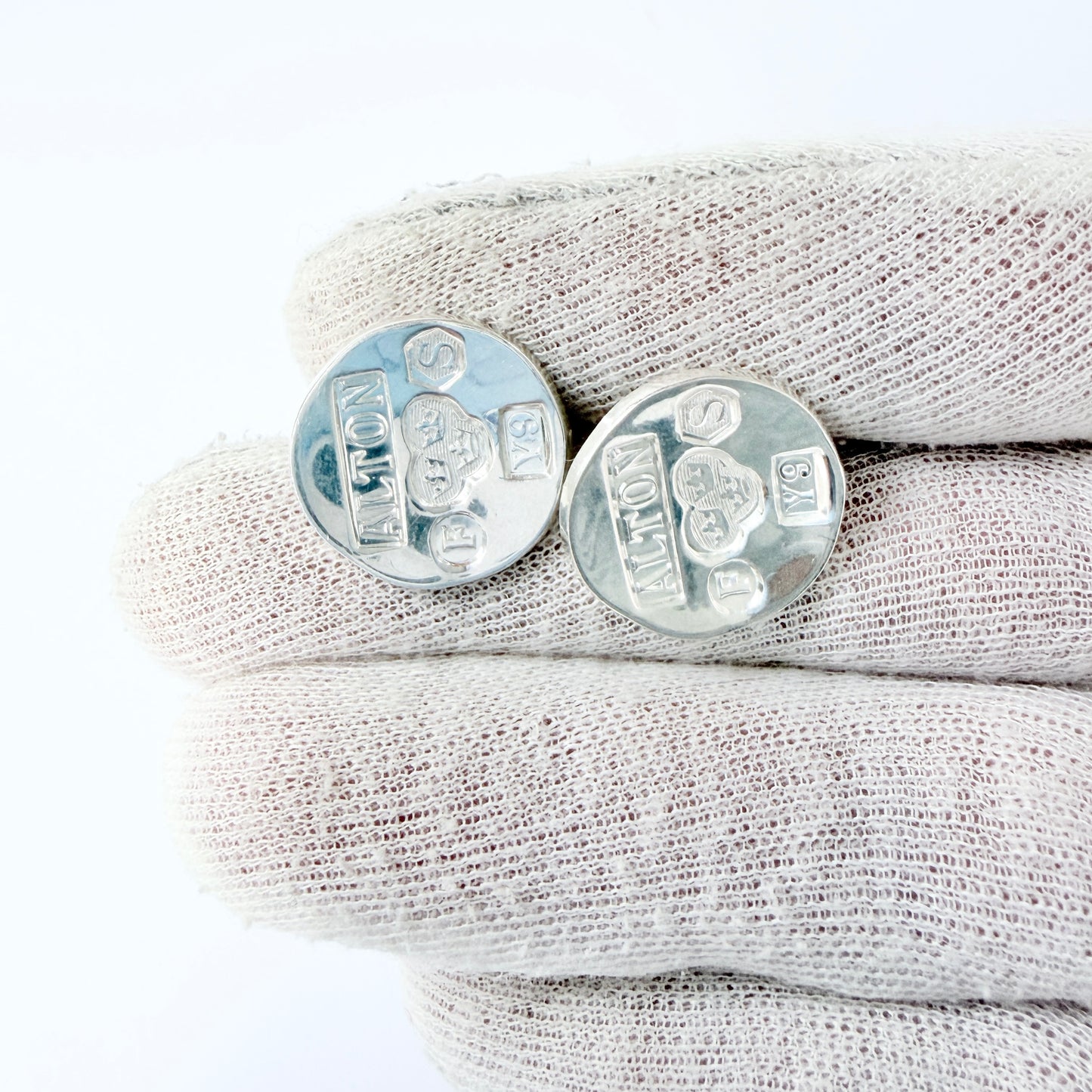 Owe Johansson, Sweden 1973. Vintage Sterling Silver "Swedish Hallmarks"  Cufflinks