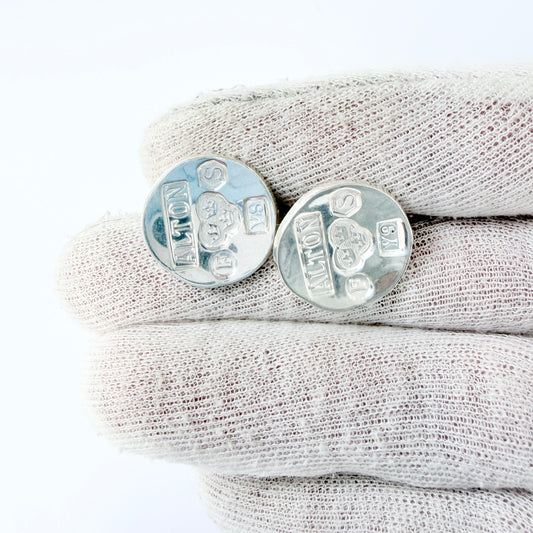 Owe Johansson, Sweden 1973. Vintage Sterling Silver "Swedish Hallmarks"  Cufflinks