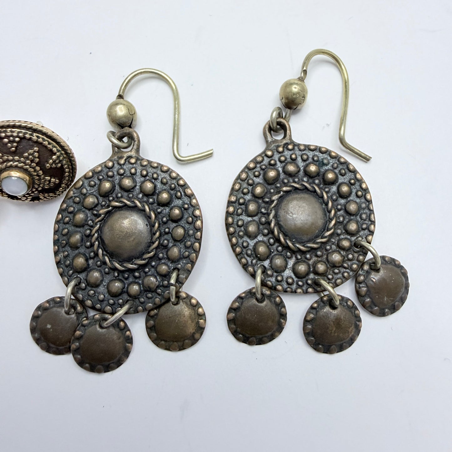 Two Pair of Bronze Earrings. Prob. Scandinavia.