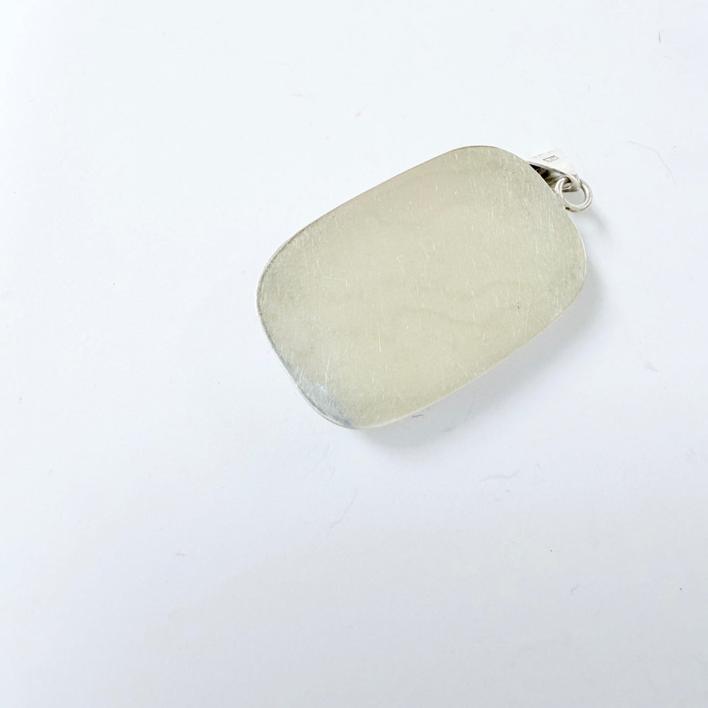 Arne Qvarfordt, Sweden 1973. Vintage Sterling Silver Bergslagen-stone Pendant.