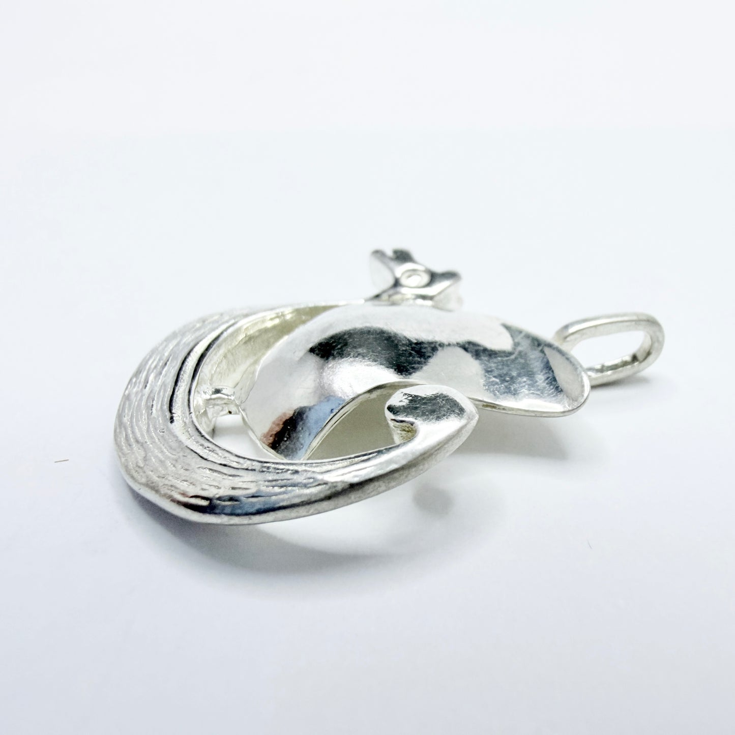 Denmark / Norway. Vintage Solid Silver Viking Ship Pendant