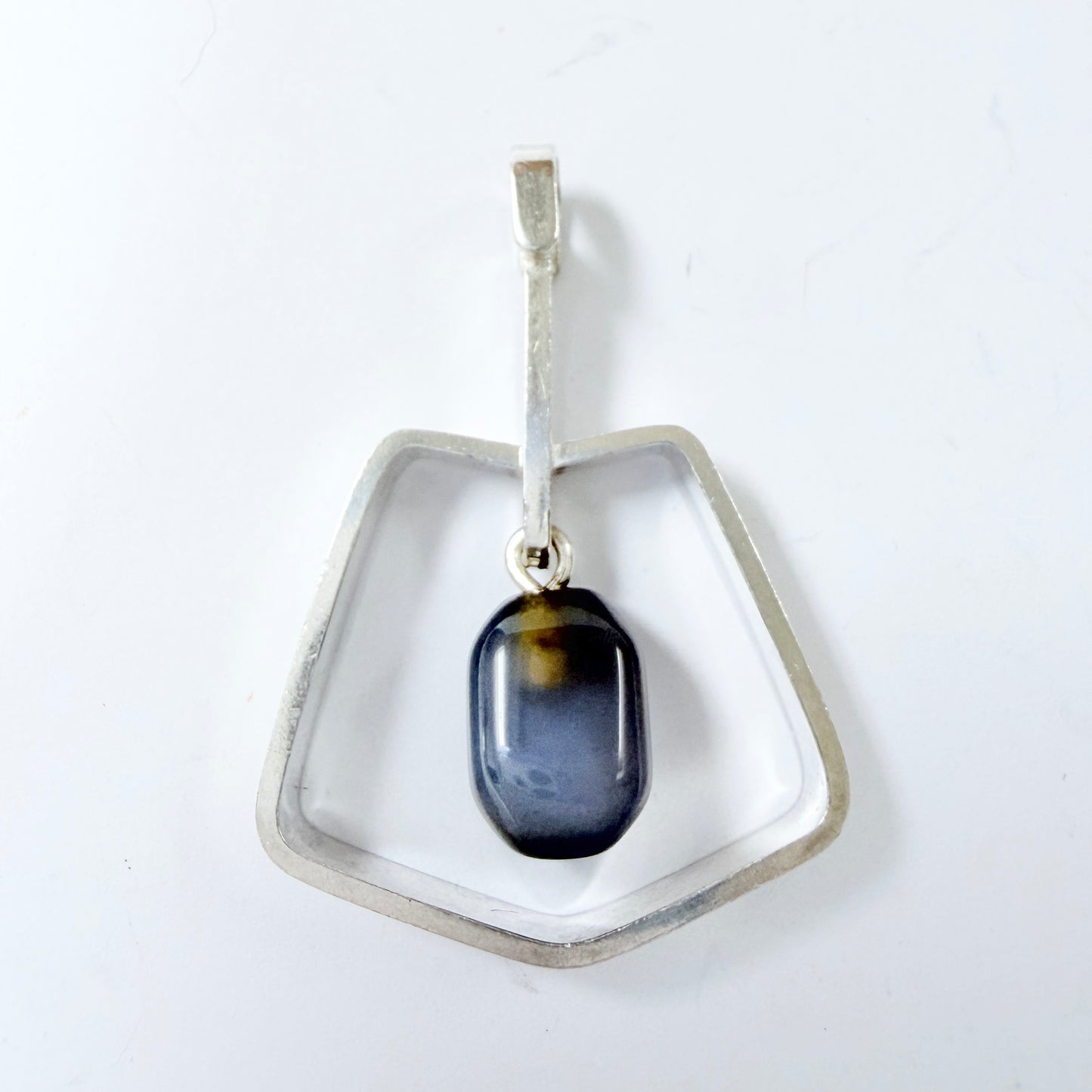 Hedbergs, Sweden 1959. Vintage Sterling Silver Chalcedony Pendant.