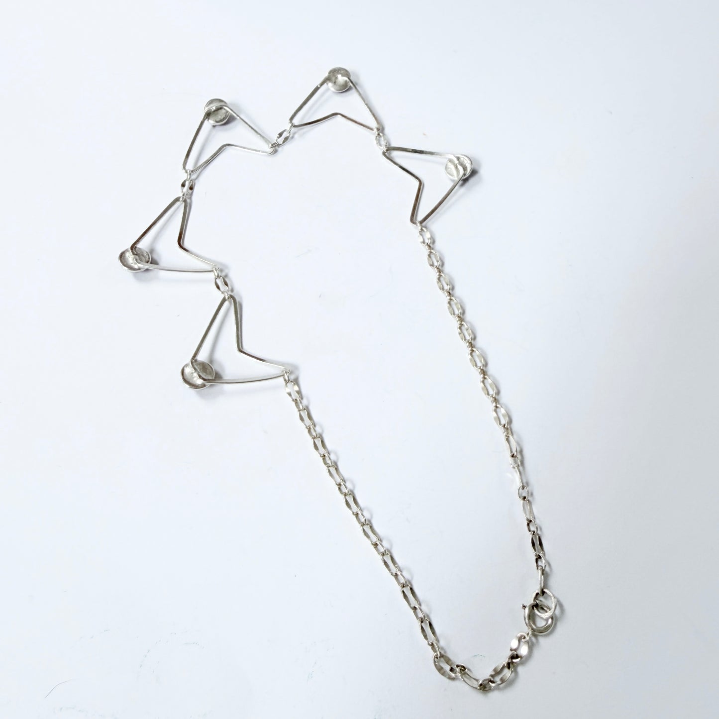 Alton, Sweden 1958. Vintage Sterling Silver Paste Stone Necklace.