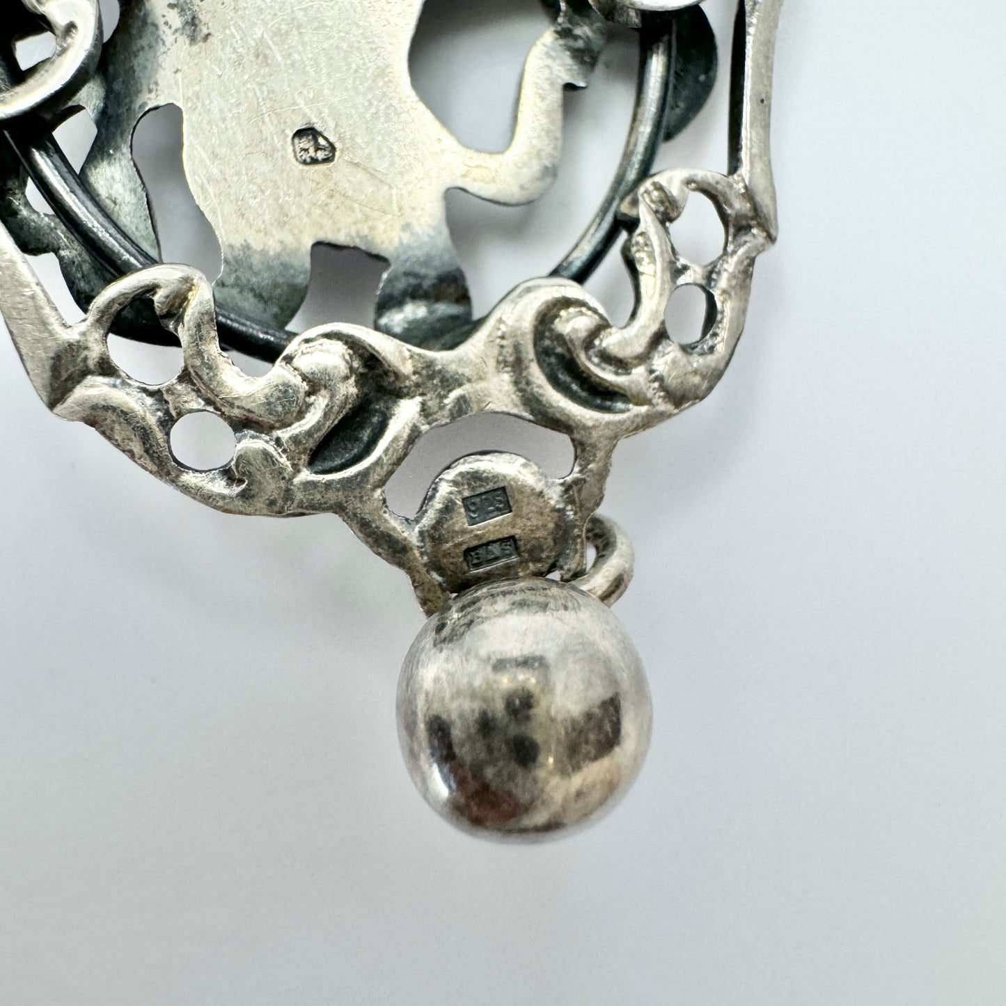 Linz, Austria. Chunky Vintage Sterling Silver Pendant Necklace.