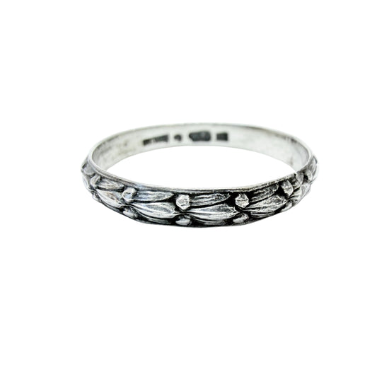 Ekström & Blohm, Sweden 1935. Vintage Solid Silver Band Ring