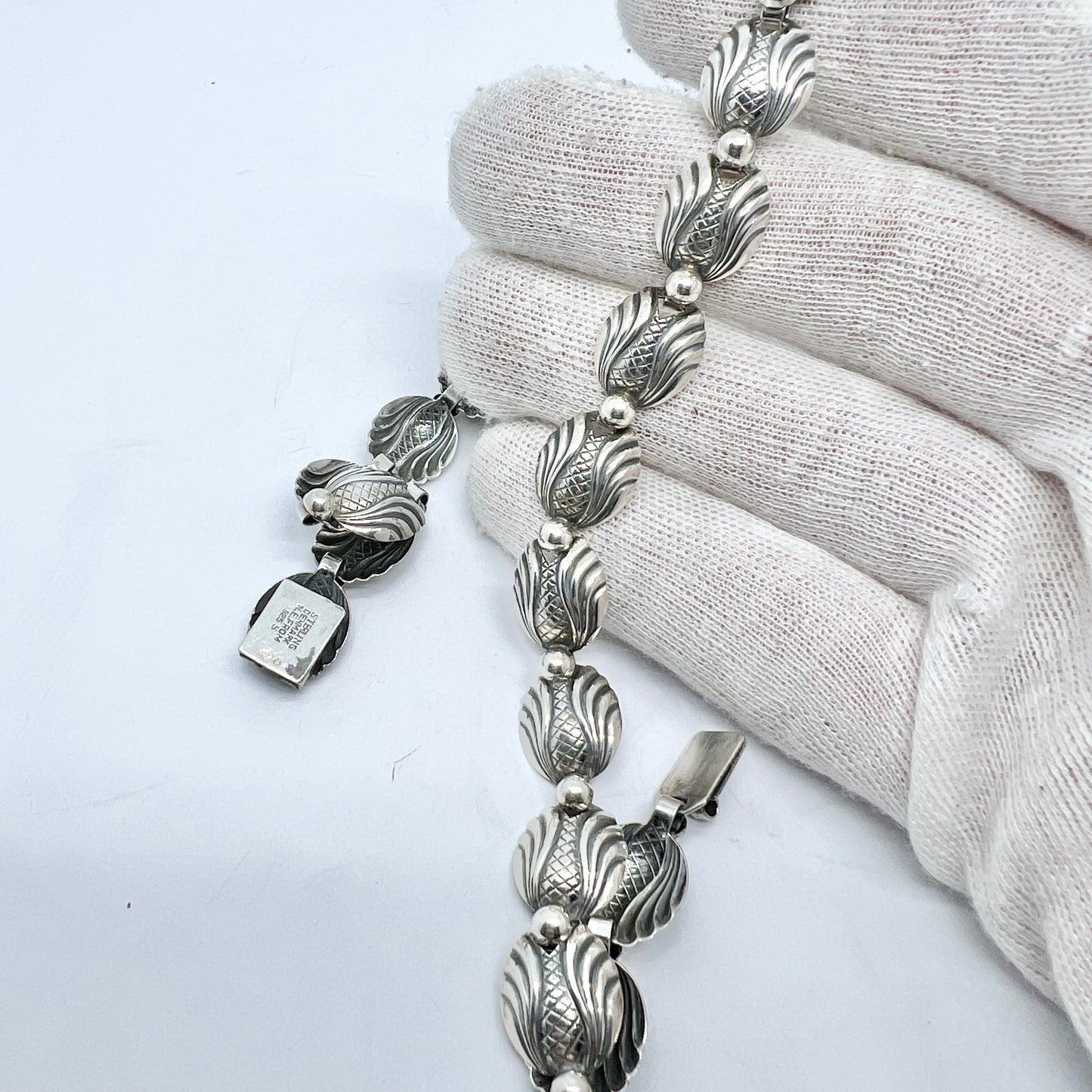 Niels Erik From, Denmark 1940-50s. Vintage Sterling Silver Necklace.