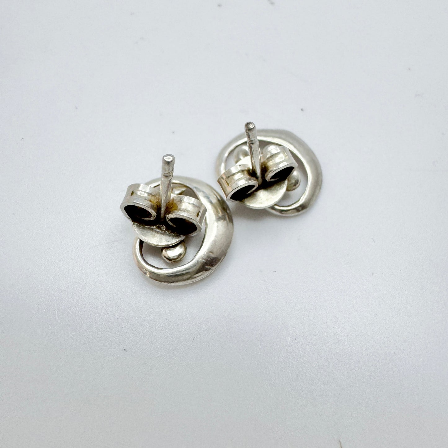 Alton, Sweden ca 1960. Vintage Solid Silver Earrings.