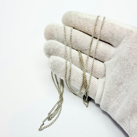 Antique Solid Silver 67" /  170cm Longuard Chain Necklace