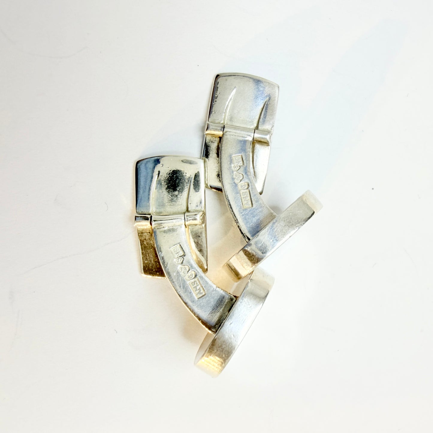 Arvo Saarela, Sweden 1963. Vintage Sterling Silver Cufflinks.