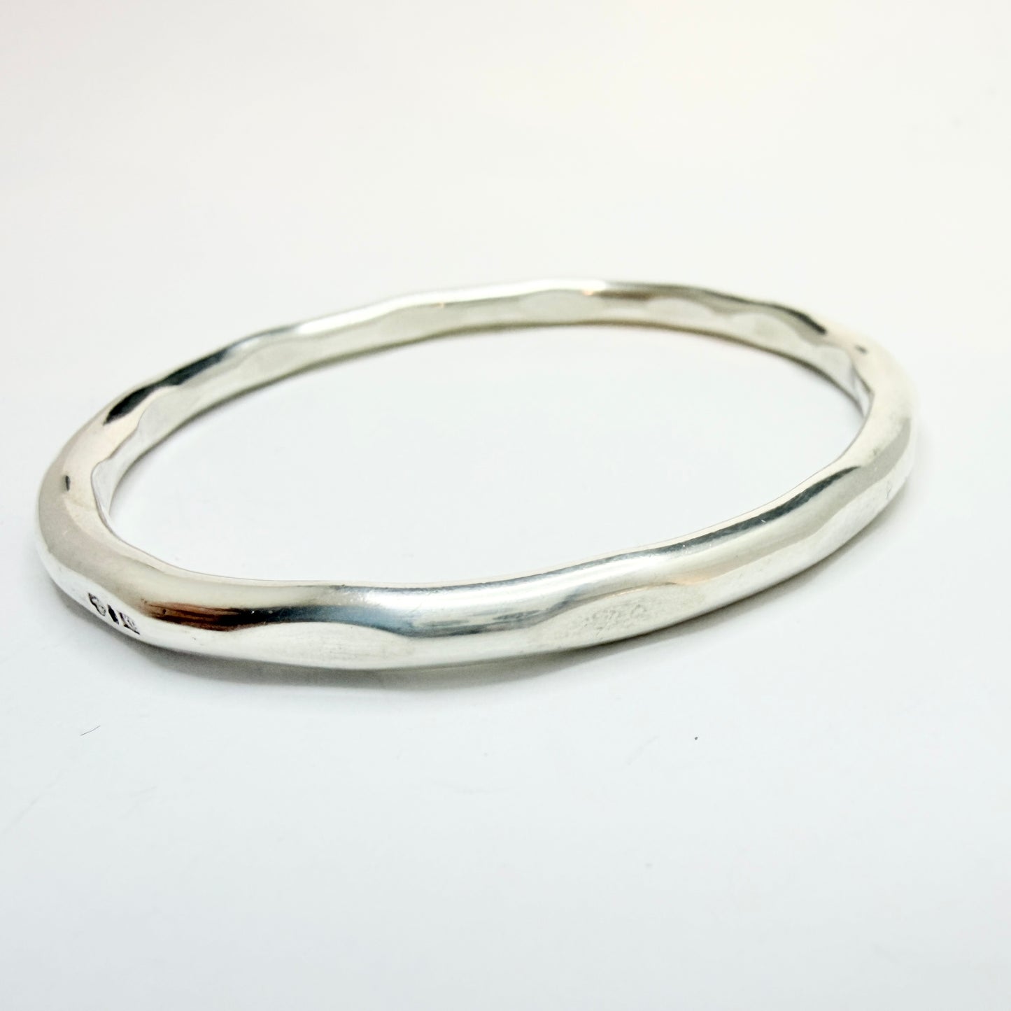 Karl-Erik Lindholm, Sweden 1972. Chunky Vintage Sterling Silver Bangle Bracelet.