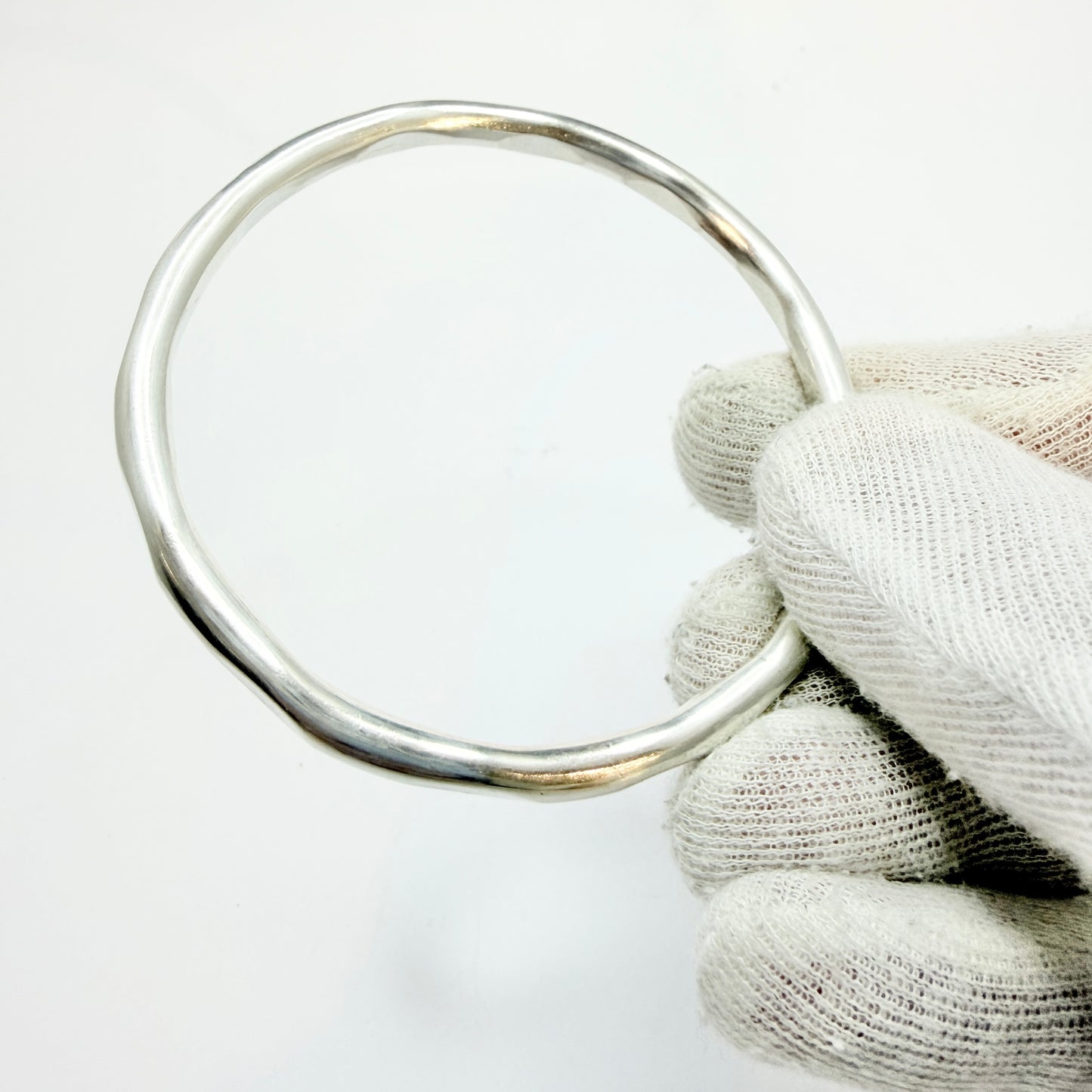 Karl-Erik Lindholm, Sweden 1972. Chunky Vintage Sterling Silver Bangle Bracelet.