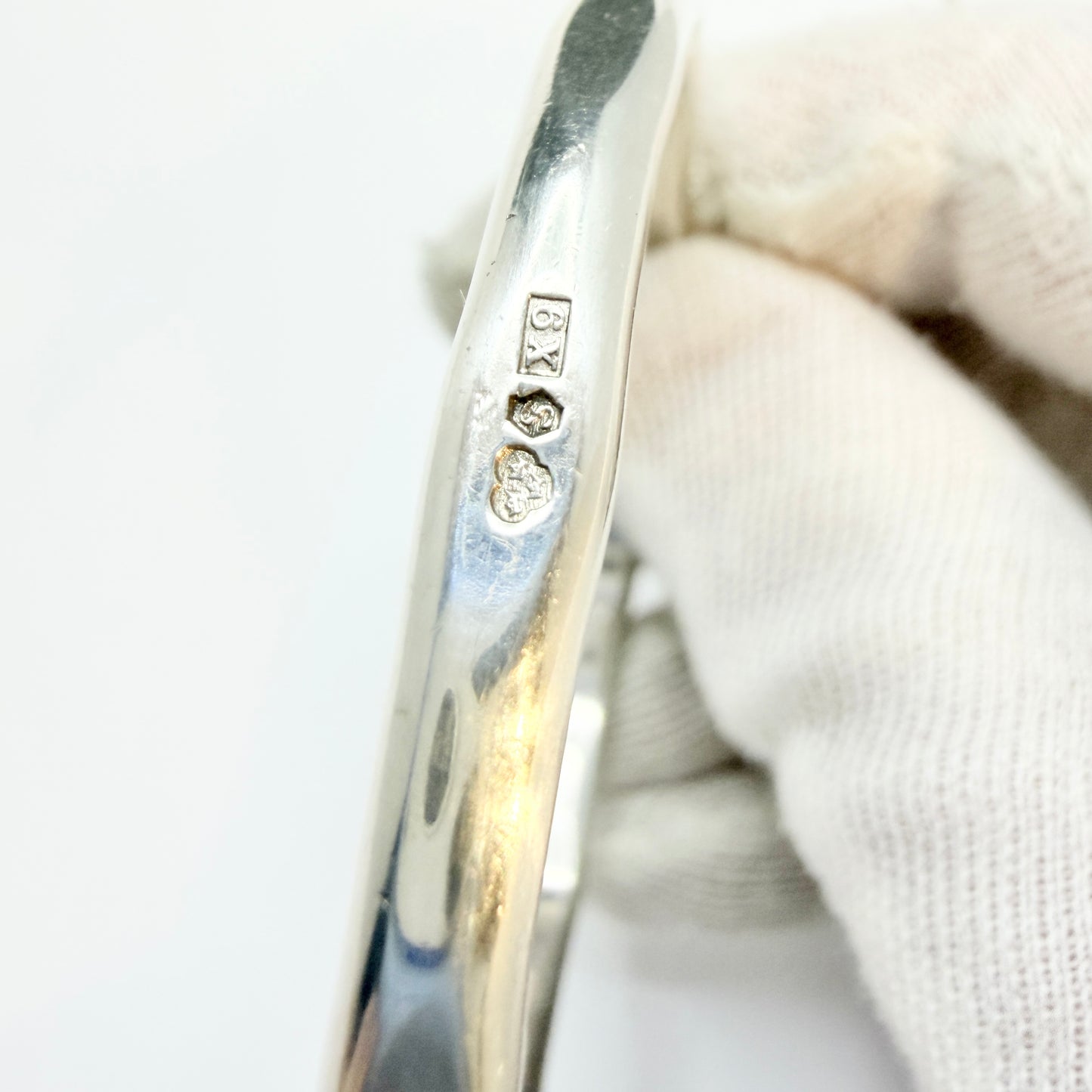 Karl-Erik Lindholm, Sweden 1972. Chunky Vintage Sterling Silver Bangle Bracelet.