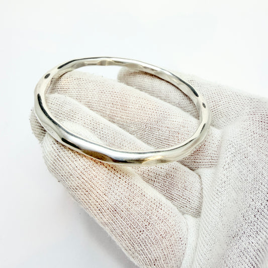 Karl-Erik Lindholm, Sweden 1972. Chunky Vintage Sterling Silver Bangle Bracelet.
