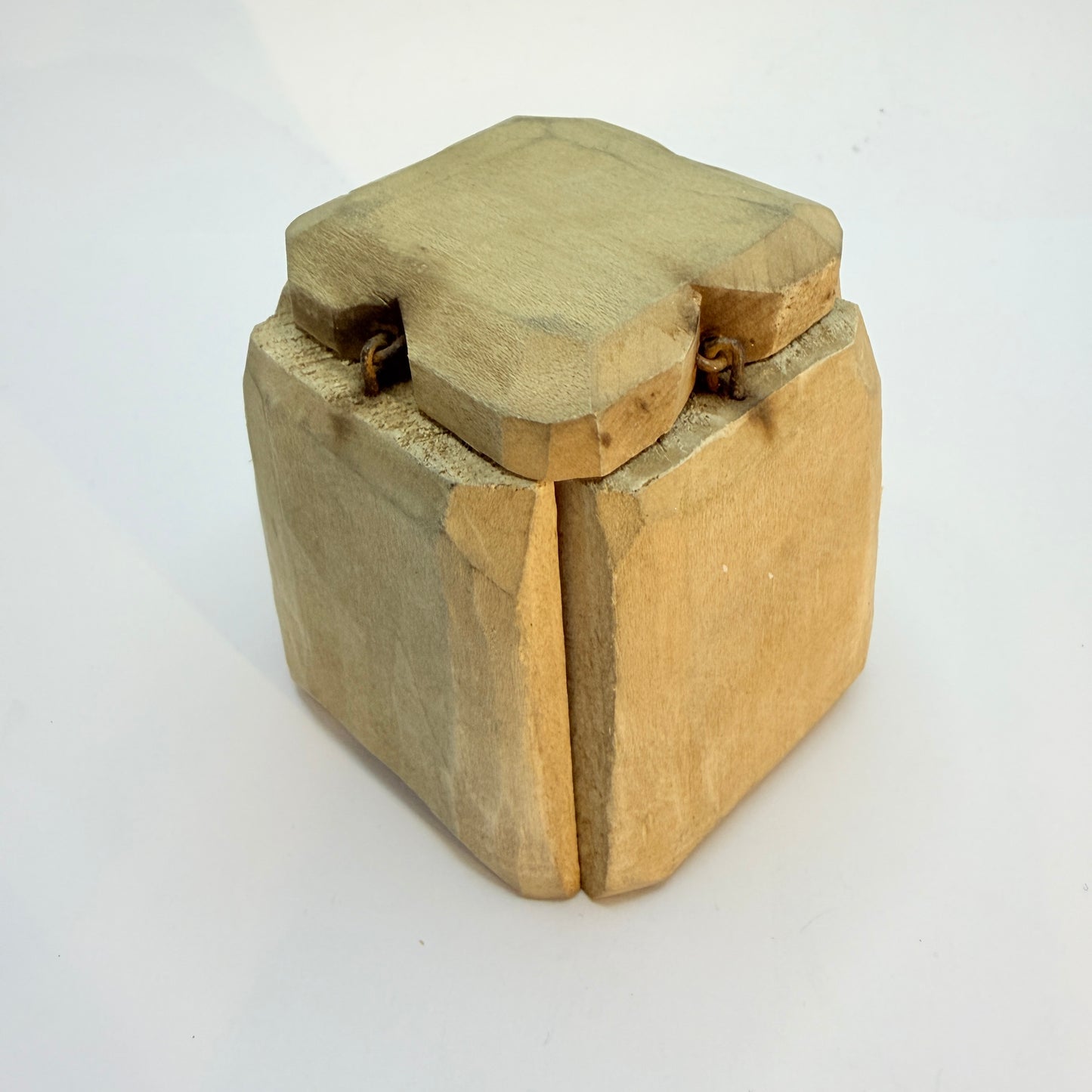 Antique Scandinavian Folk Art Wood Butter Mold. (Trivet)