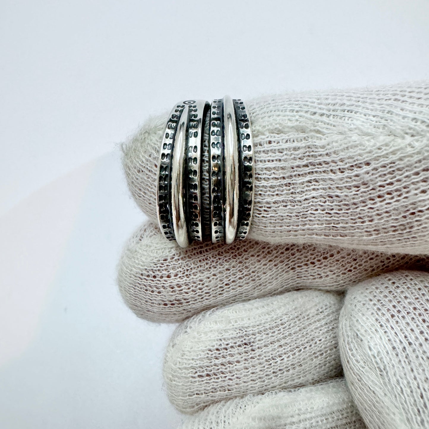 David-Andersen, Norway. Vintage Sterling Silver Viking Copy Ring. Boxed.