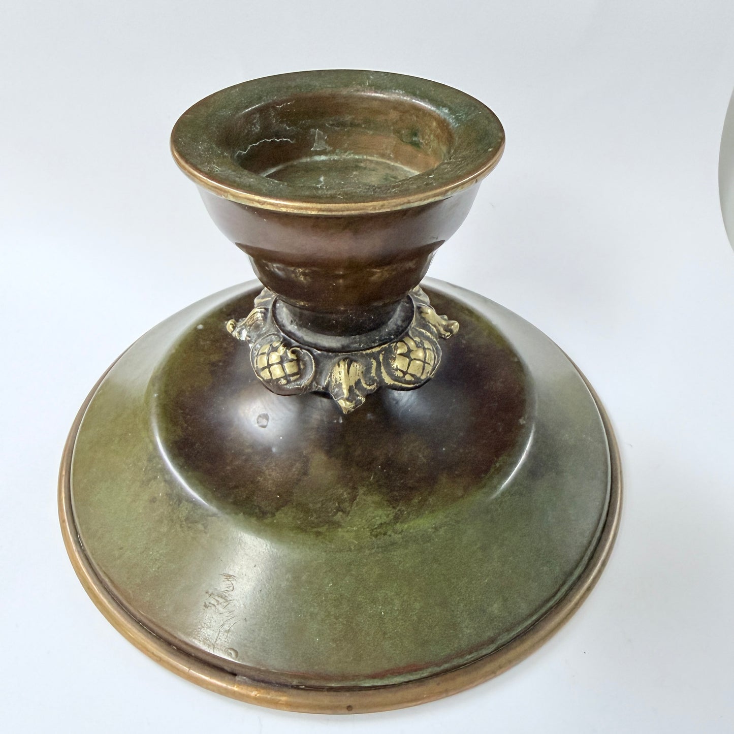 Holger Fridericia, Denmark ca 1930s. Vintage Art deco Bronze Candlestick.