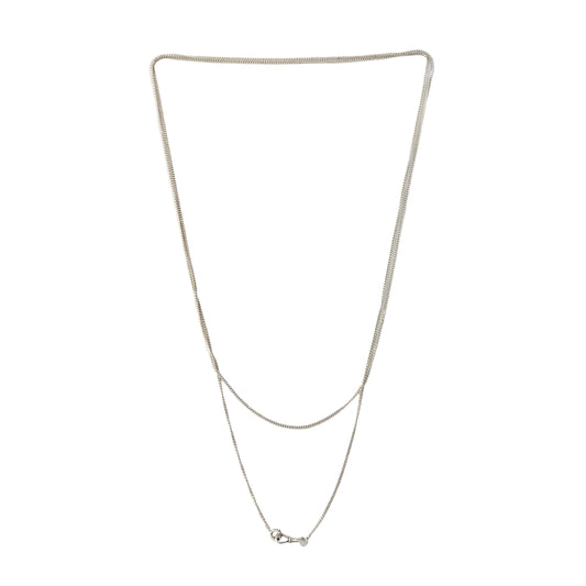 Antique Solid Silver 67" /  170cm Longuard Chain Necklace