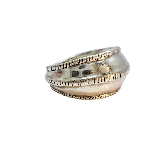 Bengt Hallberg, Sweden. Vintage Sterling Silver Viking Copy Ring.