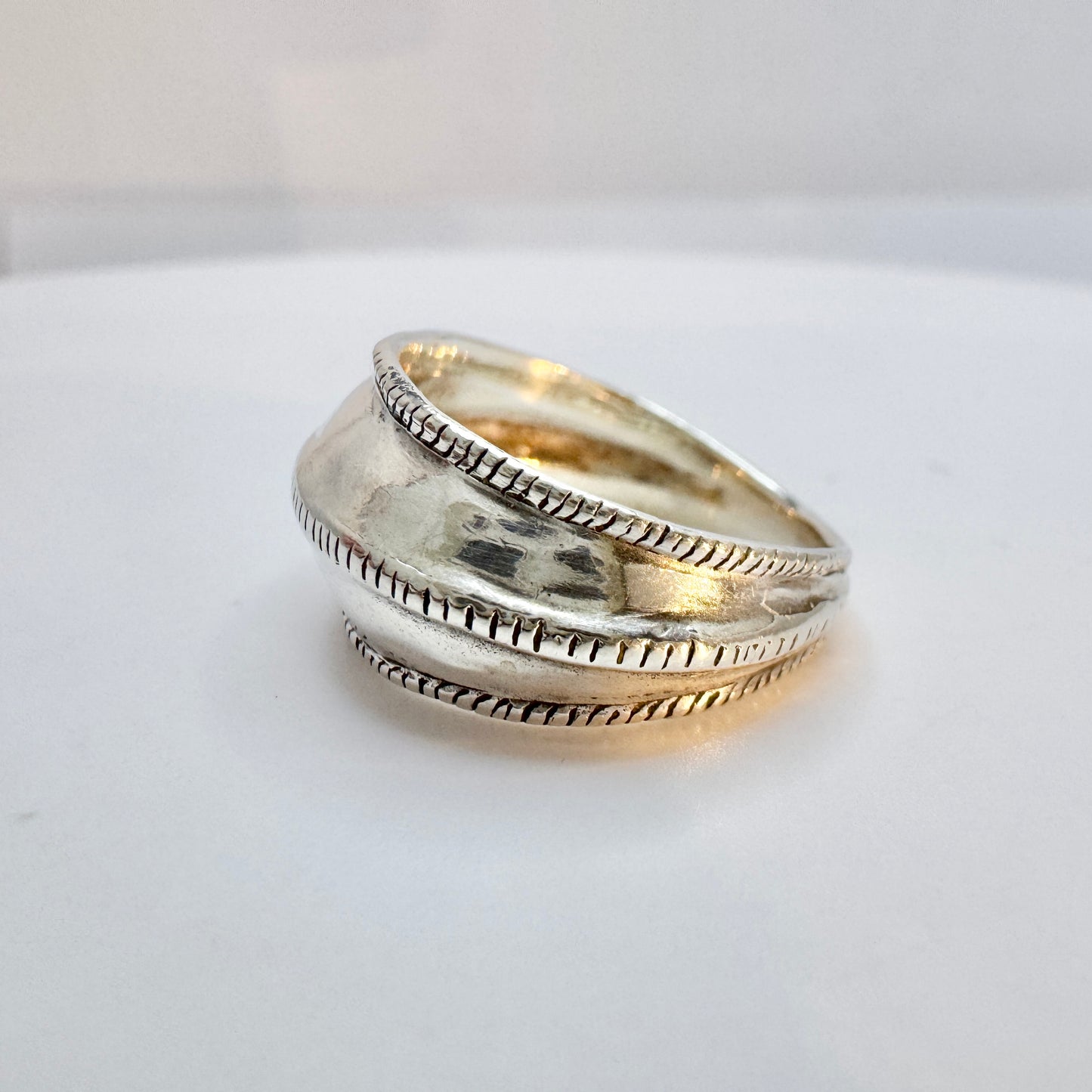 Bengt Hallberg, Sweden. Vintage Sterling Silver Viking Copy Ring.