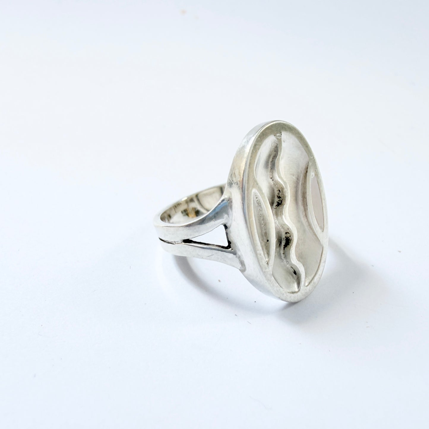 Denmark ca 1950. Vintage Solid Silver Ring.