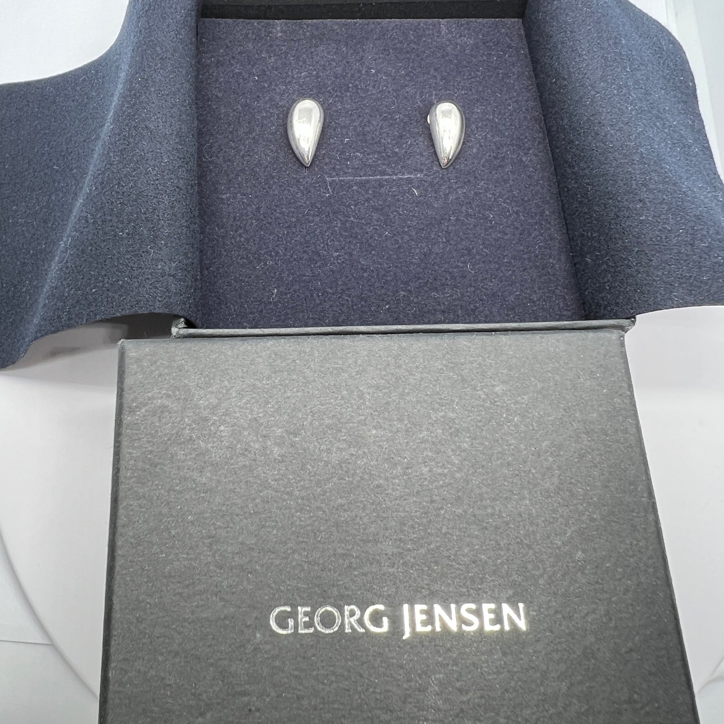 Georg Jensen, Denmark. Vintage Sterling Silver Screw Back Earrings.