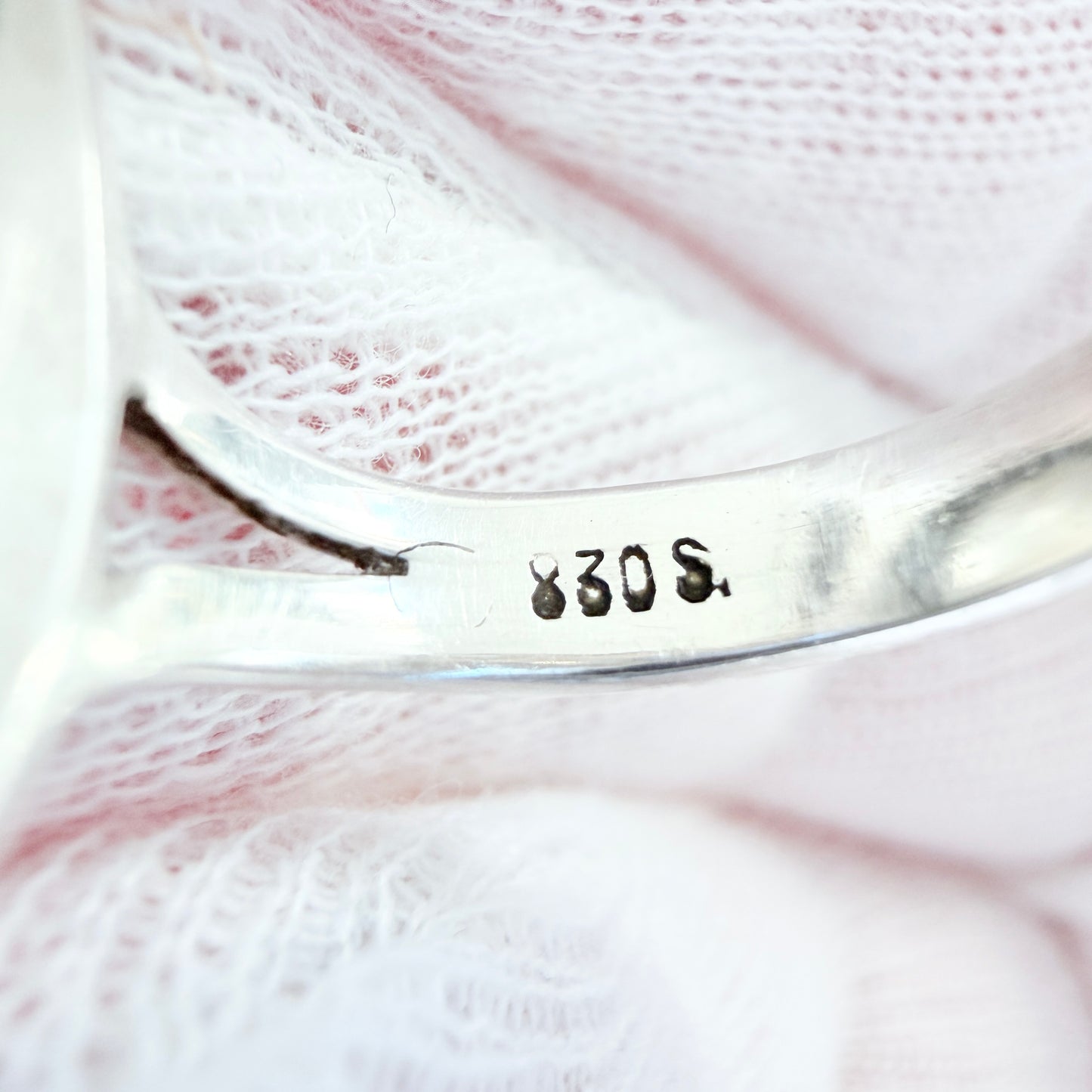 Denmark ca 1950. Vintage Solid Silver Ring.