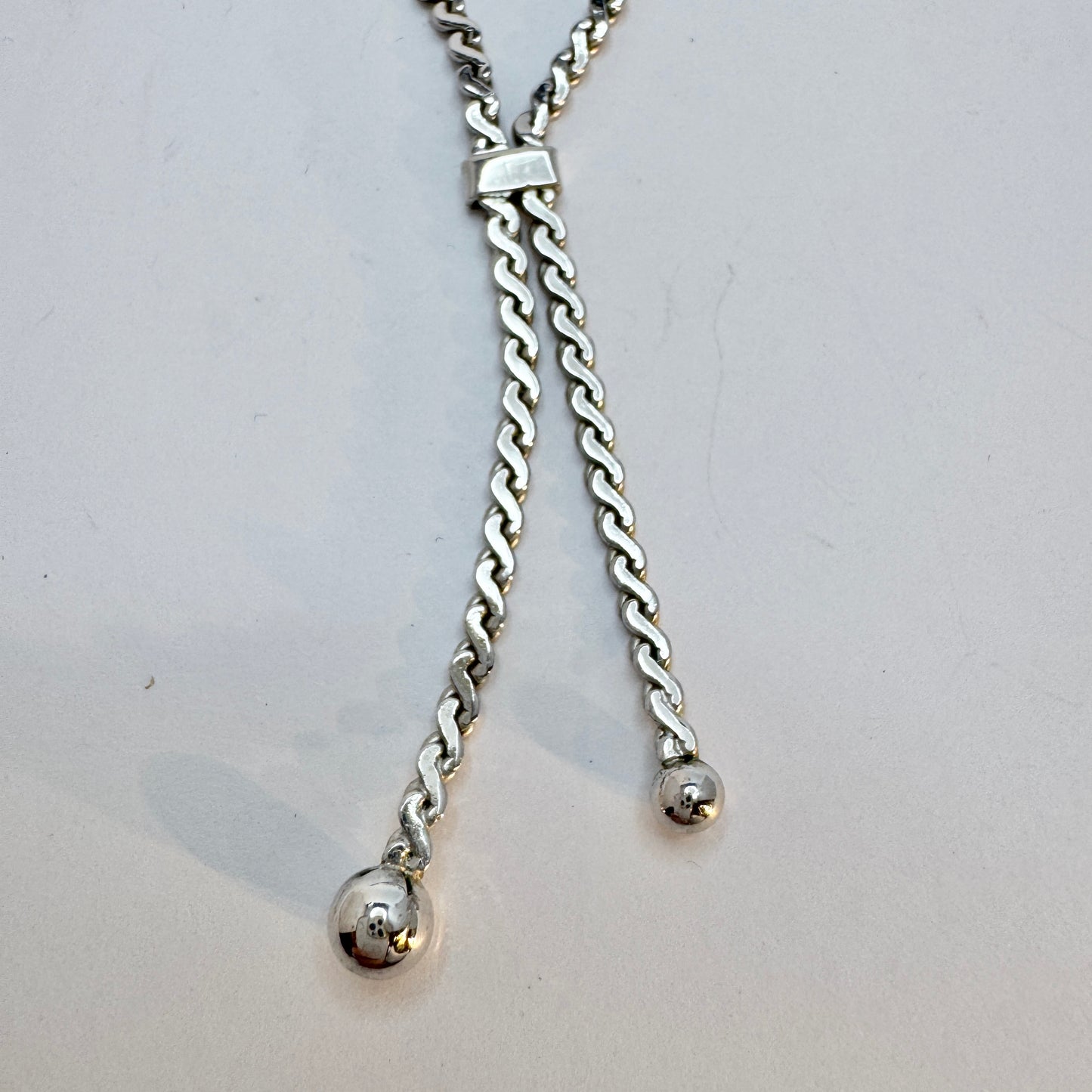 Vintage Sterling Silver Necklace. Prob Italy.