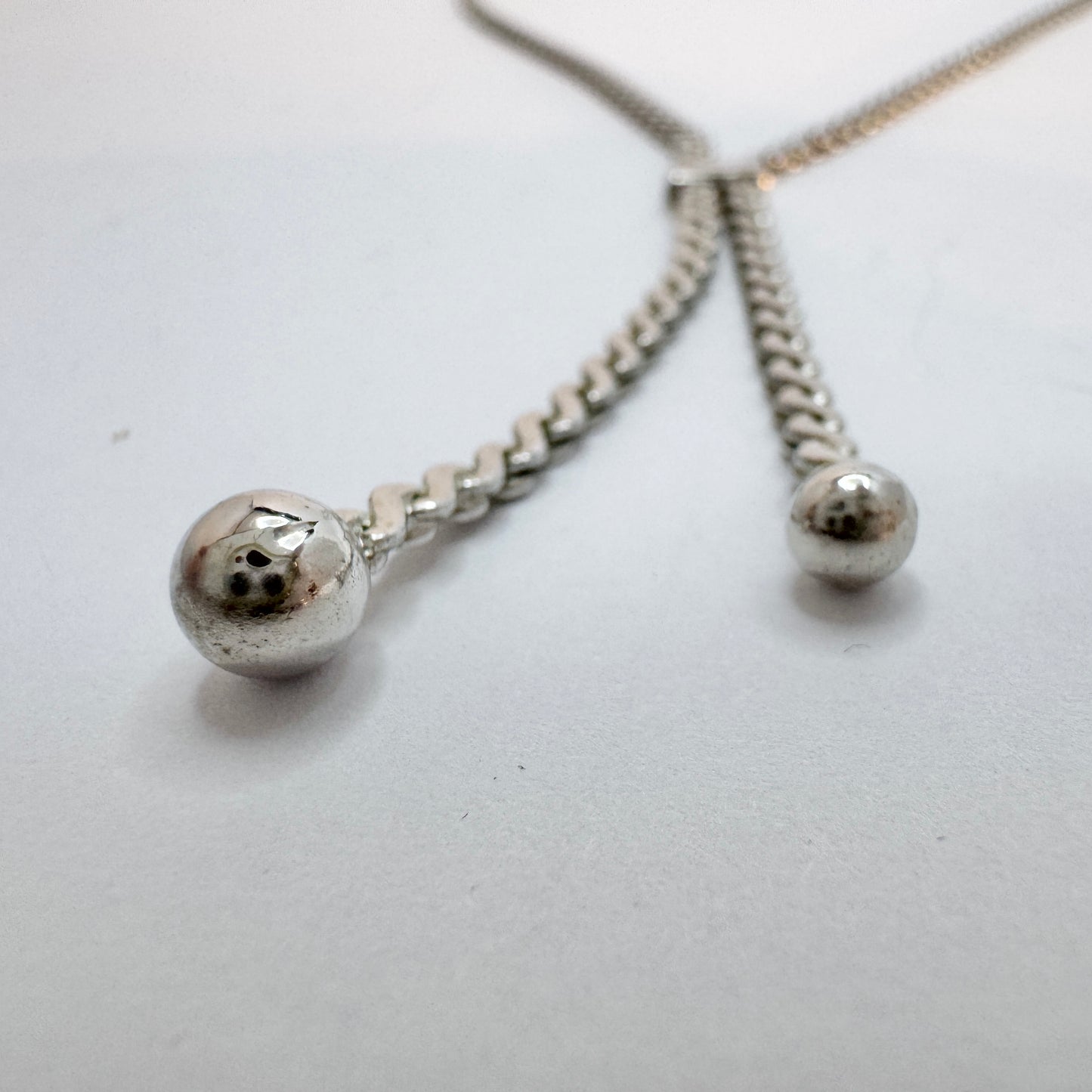 Vintage Sterling Silver Necklace. Prob Italy.