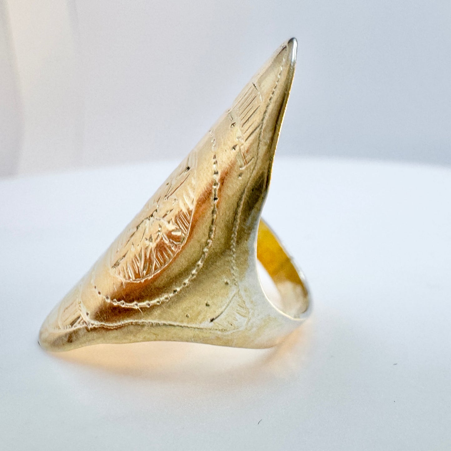 Sweden early 1800s. Georgian Solid Silver Thimble Ring