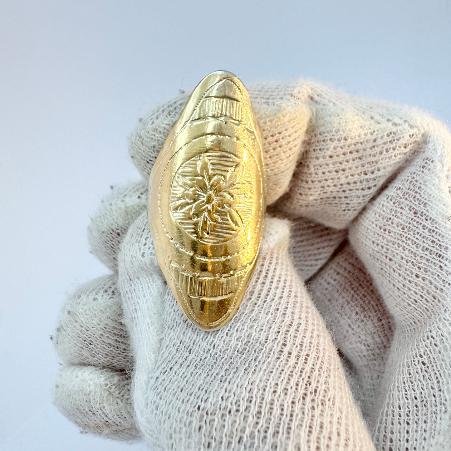 Sweden early 1800s. Georgian Solid Silver Thimble Ring