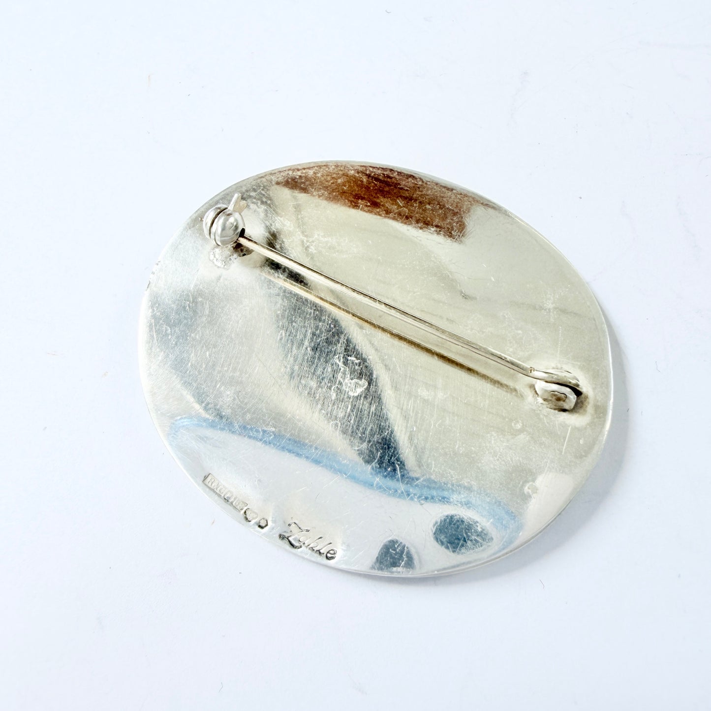 Zahle for Röijersten & Cederwall, Sweden 1952. Vintage Solid Silver 3D Swan Brooch
