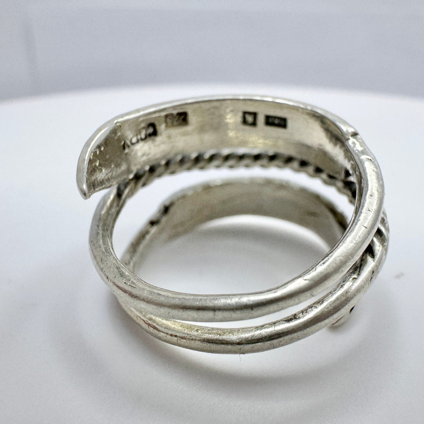 Bengt Hallberg, Sweden. Vintage Sterling Silver Viking Copy Ring.