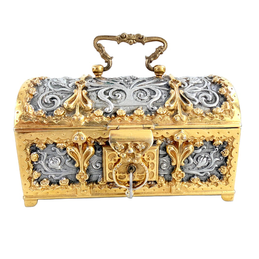Erhard & Söhne, Germany. Art Nouveau Jugendstil Jewelry Box Casket