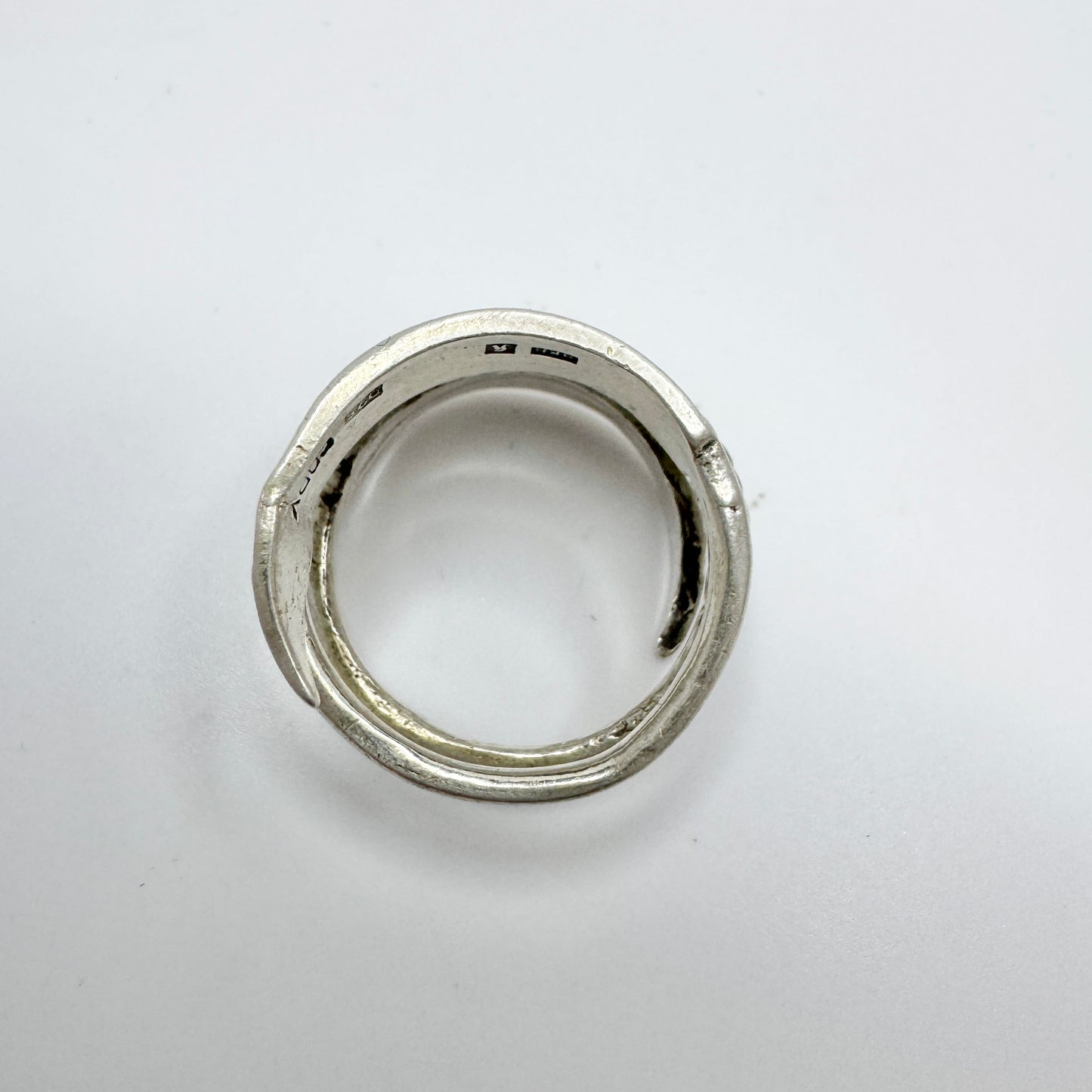 Bengt Hallberg, Sweden. Vintage Sterling Silver Viking Copy Ring.