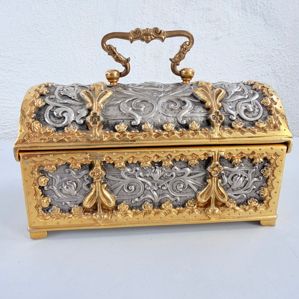 Erhard & Söhne, Germany. Art Nouveau Jugendstil Jewelry Box Casket