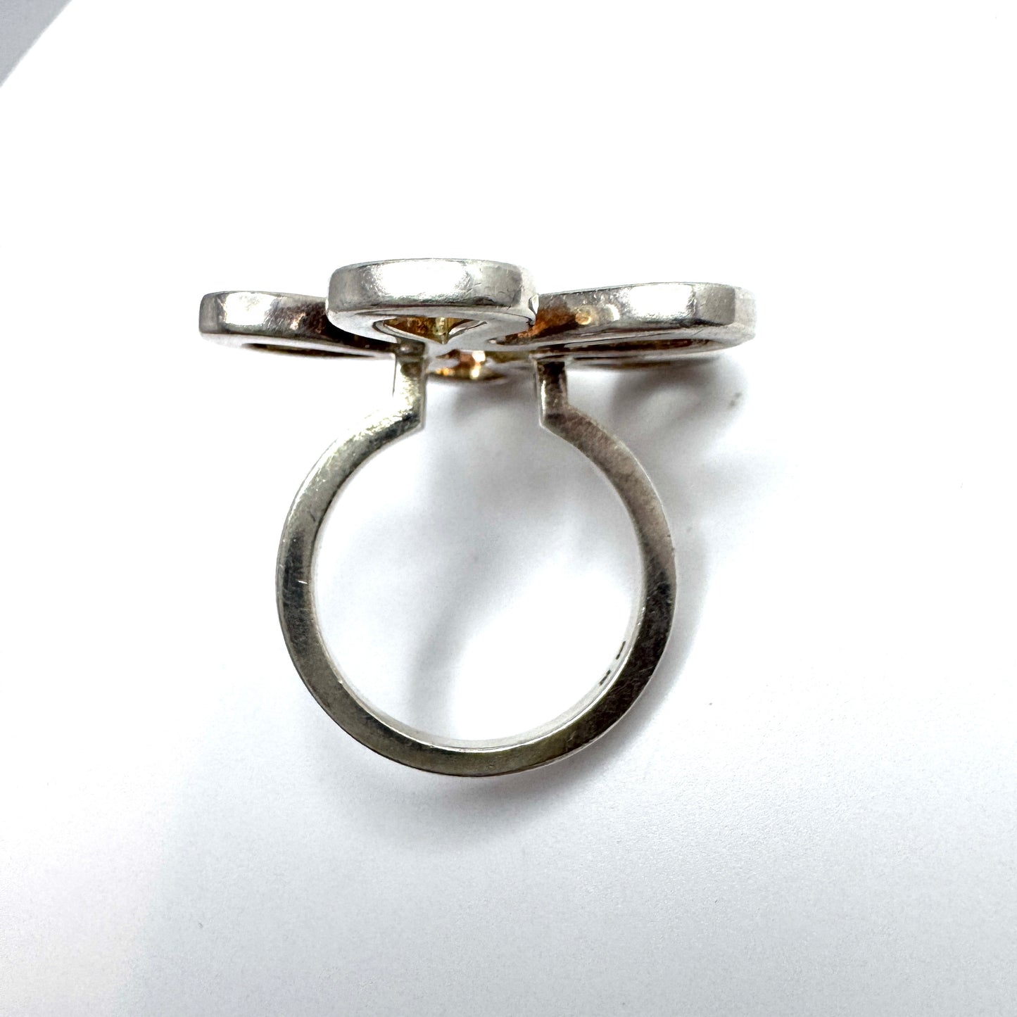 Vintage Sterling Silver Large Flower Ring.