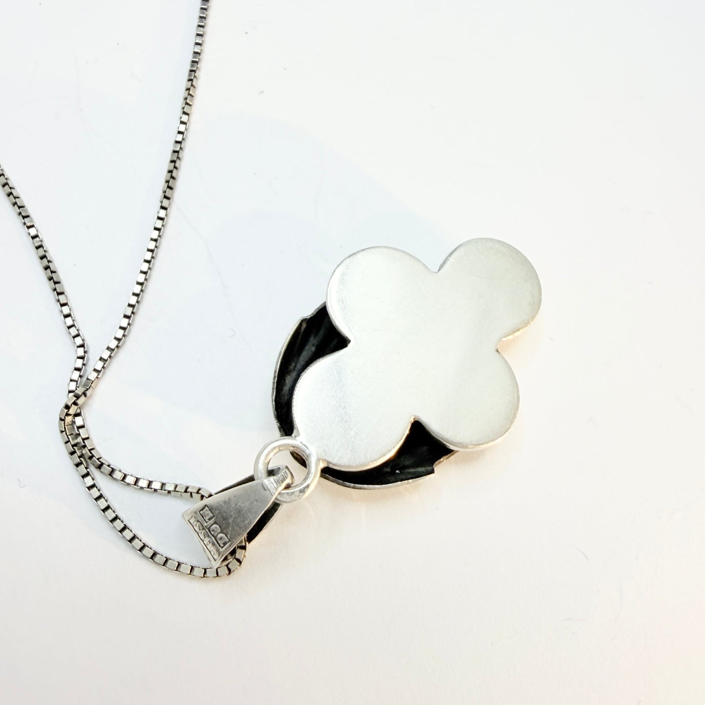 Gussi, Sweden 1954. Vintage Solid Silver Pendant Necklace.