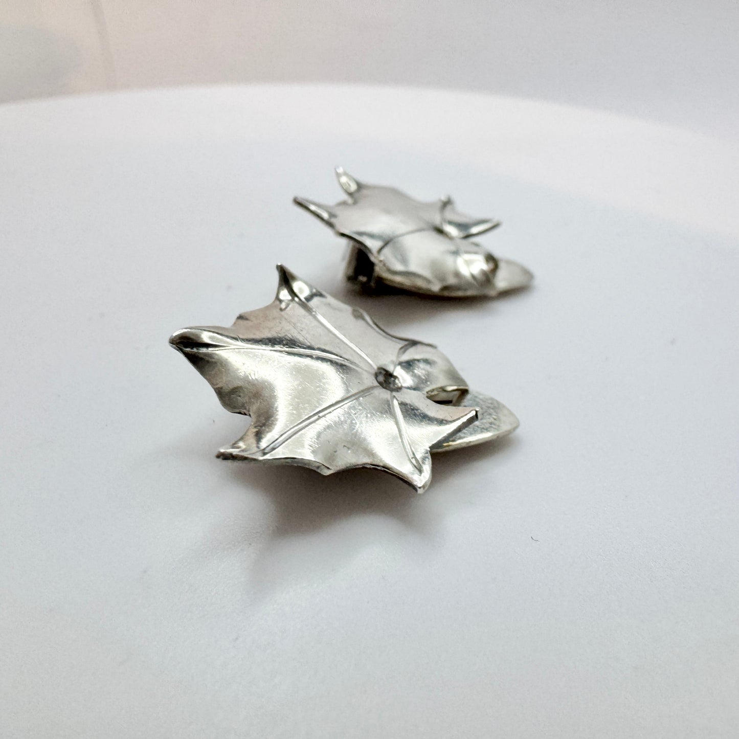 Gertrud Engel for Michelsen, Sweden 1954. Vintage Sterling Silver Earrings. Signed.