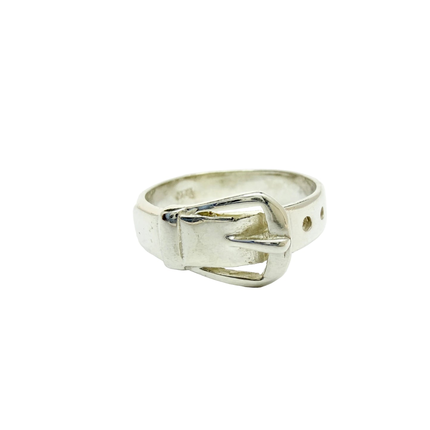 Vintage Sterling Silver Buckle Ring.